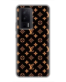 Чехол для Xiaomi POCO F5 Pro с картинкой «Золотая монограмма LV»