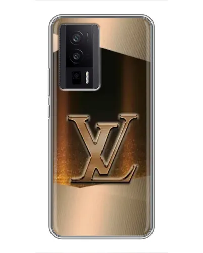 Чехол для Xiaomi POCO F5 Pro с картинкой «LV — золотое сияние»