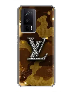 Чехол для Xiaomi POCO F5 Pro с картинкой «Камуфляжный Louis Vuitton»