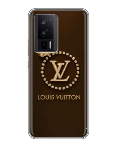 Чехол для Xiaomi POCO F5 Pro с картинкой «LV — золотая печать»