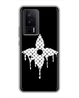 Чехол для Xiaomi POCO F5 Pro с картинкой «Цветочная монограмма»
