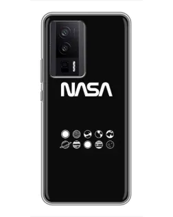 Чехол для Xiaomi POCO F5 Pro с картинкой «NASA — технический принт»
