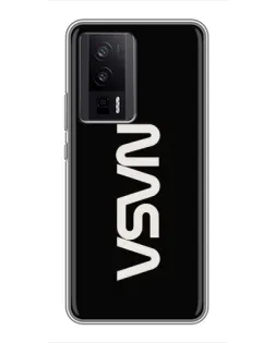 Чехол для Xiaomi POCO F5 Pro с картинкой «NASA — вертикальный логотип»