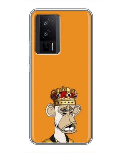 Чехол для Xiaomi POCO F5 Pro с картинкой «Золотая обезьяна Bored Ape» Чехол для Xiaomi POCO F5 Pro с картинкой «Золотая обезьяна Bored Ape»