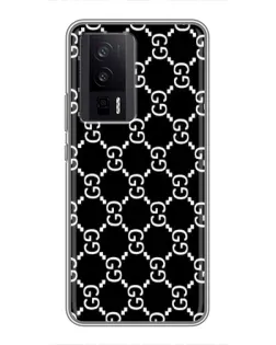 Чехол для Xiaomi POCO F5 Pro с картинкой «Gucci — сетчатый паттерн»