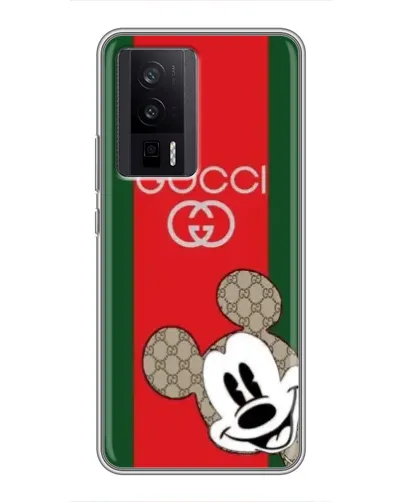 Чехол для Xiaomi POCO F5 Pro с картинкой «Gucci — полосы и Микки» Чехол для Xiaomi POCO F5 Pro с картинкой «Gucci — полосы и Микки»