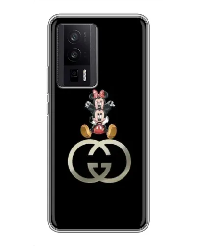 Чехол для Xiaomi POCO F5 Pro с картинкой «Минни Маус на лого» Чехол для Xiaomi POCO F5 Pro с картинкой «Минни Маус на лого»