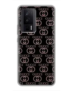 Чехол для Xiaomi POCO F5 Pro с картинкой «Классическая монограмма Gucci»