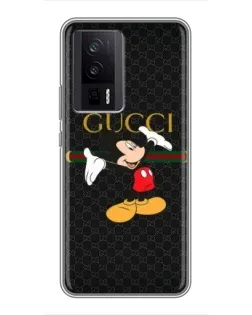Чехол для Xiaomi POCO F5 Pro с картинкой «Микки Маус Gucci»