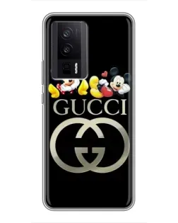 Чехол для Xiaomi POCO F5 Pro с картинкой «Gucci — герои Disney»
