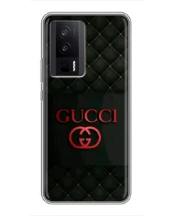 Чехол для Xiaomi POCO F5 Pro с картинкой «Gucci — стеганый черный»