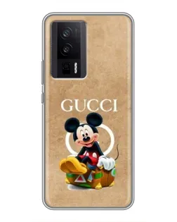 Чехол для Xiaomi POCO F5 Pro с картинкой «Микки Маус Gucci — крафт»