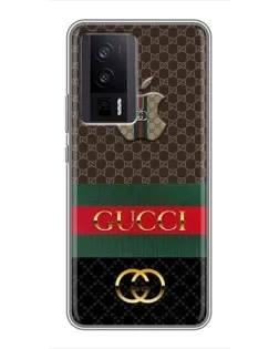 Чехол для Xiaomi POCO F5 Pro с картинкой «Gucci — брендированный десерт»