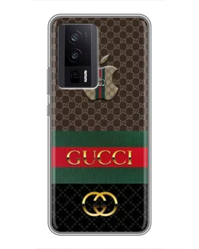 Чехол для Xiaomi POCO F5 Pro с картинкой «Gucci — брендированный десерт» Чехол для Xiaomi POCO F5 Pro с картинкой «Gucci — брендированный десерт»
