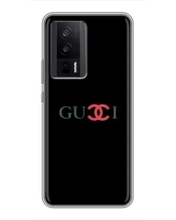 Чехол для Xiaomi POCO F5 Pro с картинкой «Gucci — красный градиент»