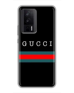 Чехол для Xiaomi POCO F5 Pro с картинкой «Gucci — красный пояс»