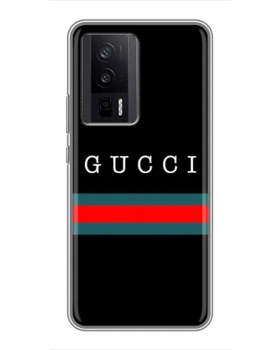 Чехол для Xiaomi POCO F5 Pro с картинкой «Gucci — красный пояс» Чехол для Xiaomi POCO F5 Pro с картинкой «Gucci — красный пояс»