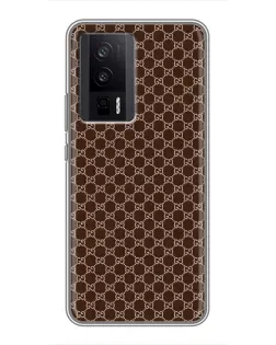 Чехол для Xiaomi POCO F5 Pro с картинкой «Gucci — шоколадная сетка»