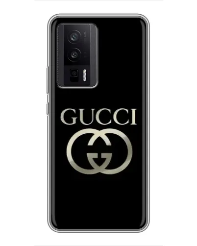 Чехол для Xiaomi POCO F5 Pro с картинкой «Gucci — золото на черном» Чехол для Xiaomi POCO F5 Pro с картинкой «Gucci — золото на черном»