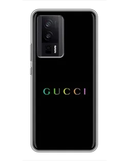 Чехол для Xiaomi POCO F5 Pro с картинкой «Gucci — неоновый минимализм»