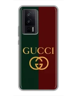 Чехол для Xiaomi POCO F5 Pro с картинкой «Gucci — темно-зеленый градиент»