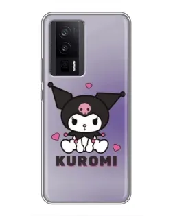 Чехол для Xiaomi POCO F5 Pro с картинкой «Kuromi — фиолетовый арт»