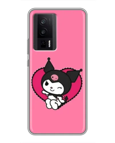 Чехол для Xiaomi POCO F5 Pro с картинкой «Kuromi — любовь в сердце» Чехол для Xiaomi POCO F5 Pro с картинкой «Kuromi — любовь в сердце»