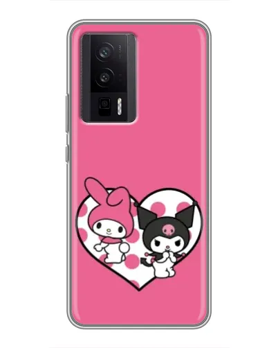 Чехол для Xiaomi POCO F5 Pro с картинкой «Kuromi и My Melody» Чехол для Xiaomi POCO F5 Pro с картинкой «Kuromi и My Melody»