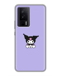 Чехол для Xiaomi POCO F5 Pro с картинкой «Kuromi — фиолетовый минимализм»