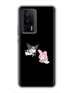 Чехол для Xiaomi POCO F5 Pro с картинкой «My Melody и Kuromi»