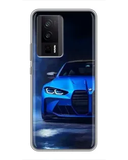 Чехол для Xiaomi POCO F5 Pro с картинкой «Голубая BMW M4» Чехол для Xiaomi POCO F5 Pro с картинкой «Голубая BMW M4»