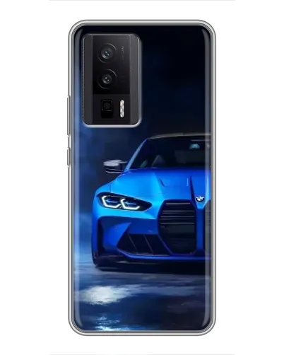 Чехол для Xiaomi POCO F5 Pro с картинкой «Голубая BMW M4» Чехол для Xiaomi POCO F5 Pro с картинкой «Голубая BMW M4»