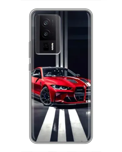 Чехол для Xiaomi POCO F5 Pro с картинкой «Красная BMW на дороге» Чехол для Xiaomi POCO F5 Pro с картинкой «Красная BMW на дороге»
