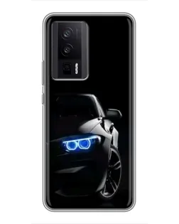 Чехол для Xiaomi POCO F5 Pro с картинкой «BMW — ночной взгляд» Чехол для Xiaomi POCO F5 Pro с картинкой «BMW — ночной взгляд»