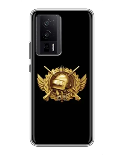 Чехол для Xiaomi POCO F5 Pro с картинкой «PUBG — оранжевый градиент» Чехол для Xiaomi POCO F5 Pro с картинкой «PUBG — оранжевый градиент»