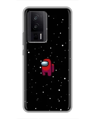 Чехол для Xiaomi POCO F5 Pro с картинкой «Красный Among Us»