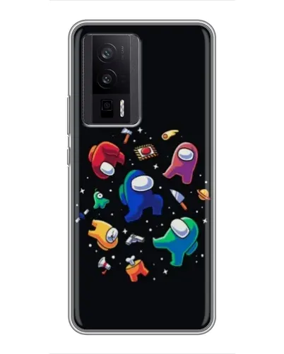 Чехол для Xiaomi POCO F5 Pro с картинкой «Among Us космос»