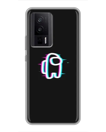 Чехол для Xiaomi POCO F5 Pro с картинкой «Among Us неон»