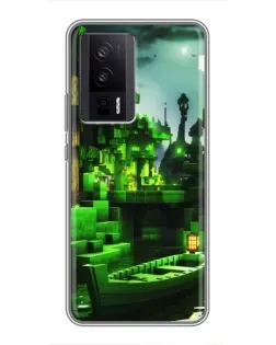 Чехол для Xiaomi POCO F5 Pro с картинкой «Minecraft лесной пейзаж» Чехол для Xiaomi POCO F5 Pro с картинкой «Minecraft лесной пейзаж»