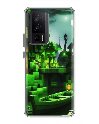 Чехол для Xiaomi POCO F5 Pro с картинкой «Minecraft лесной пейзаж» Чехол для Xiaomi POCO F5 Pro с картинкой «Minecraft лесной пейзаж»