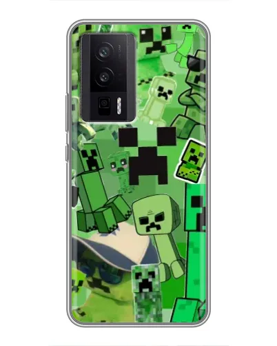 Чехол для Xiaomi POCO F5 Pro с картинкой «Криперы Minecraft» Чехол для Xiaomi POCO F5 Pro с картинкой «Криперы Minecraft»
