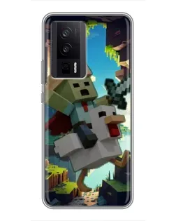 Чехол для Xiaomi POCO F5 Pro с картинкой «Стив и гусь» Чехол для Xiaomi POCO F5 Pro с картинкой «Стив и гусь»