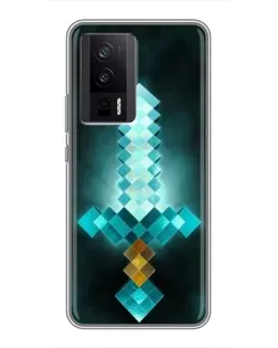 Чехол для Xiaomi POCO F5 Pro с картинкой «Алмазный меч неон» Чехол для Xiaomi POCO F5 Pro с картинкой «Алмазный меч неон»
