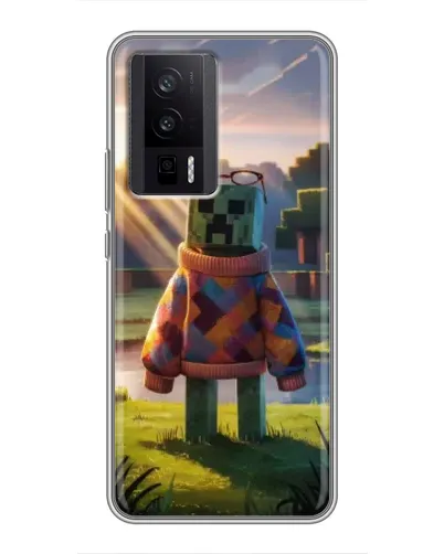 Чехол для Xiaomi POCO F5 Pro с картинкой «Крипер в свитере» Чехол для Xiaomi POCO F5 Pro с картинкой «Крипер в свитере»