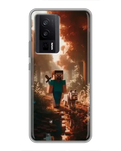 Чехол для Xiaomi POCO F5 Pro с картинкой «Стив в лесу» Чехол для Xiaomi POCO F5 Pro с картинкой «Стив в лесу»