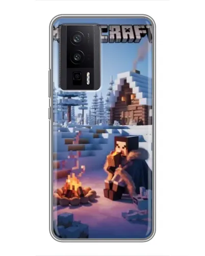 Чехол для Xiaomi POCO F5 Pro с картинкой «Зимний Minecraft» Чехол для Xiaomi POCO F5 Pro с картинкой «Зимний Minecraft»