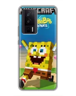 Чехол для Xiaomi POCO F5 Pro с картинкой «Губка Боб Minecraft» Чехол для Xiaomi POCO F5 Pro с картинкой «Губка Боб Minecraft»