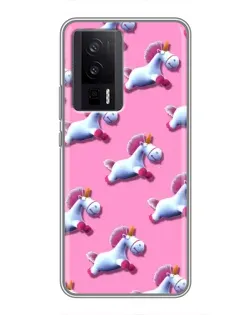 Чехол для Xiaomi POCO F5 Pro с картинкой «Единороги на розовом» Чехол для Xiaomi POCO F5 Pro с картинкой «Единороги на розовом»
