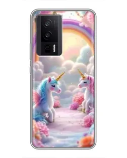 Чехол для Xiaomi POCO F5 Pro с картинкой «Радуга и единороги» Чехол для Xiaomi POCO F5 Pro с картинкой «Радуга и единороги»