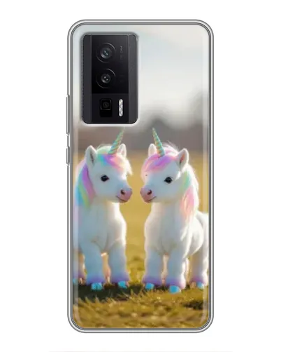 Чехол для Xiaomi POCO F5 Pro с картинкой «Пара единорогов» Чехол для Xiaomi POCO F5 Pro с картинкой «Пара единорогов»